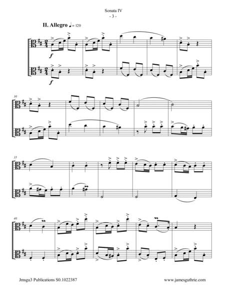 Handel: Sonata No. 4 for Viola Duo image number null