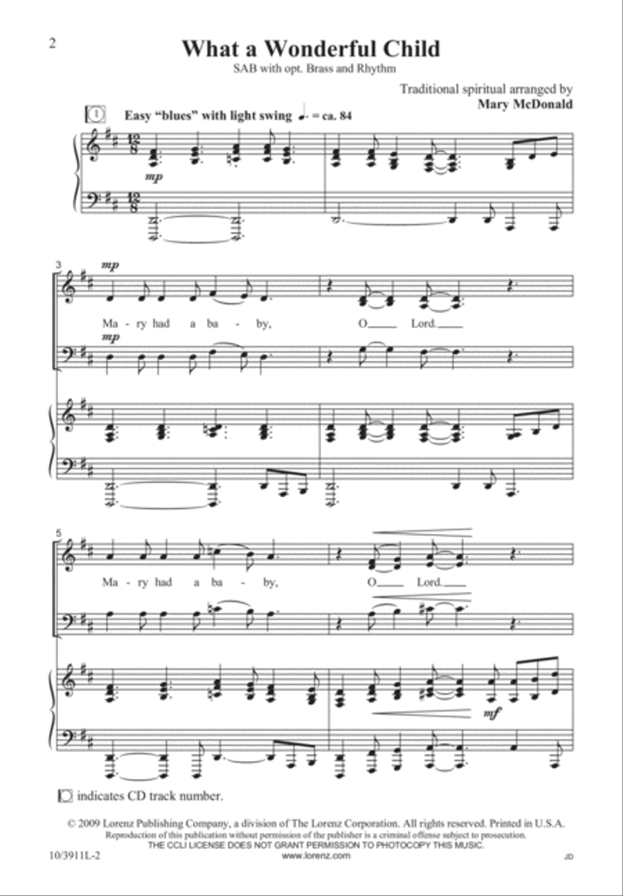 What a Wonderful Child What a Wonderful Child 3-Part scores gallery preview page 2