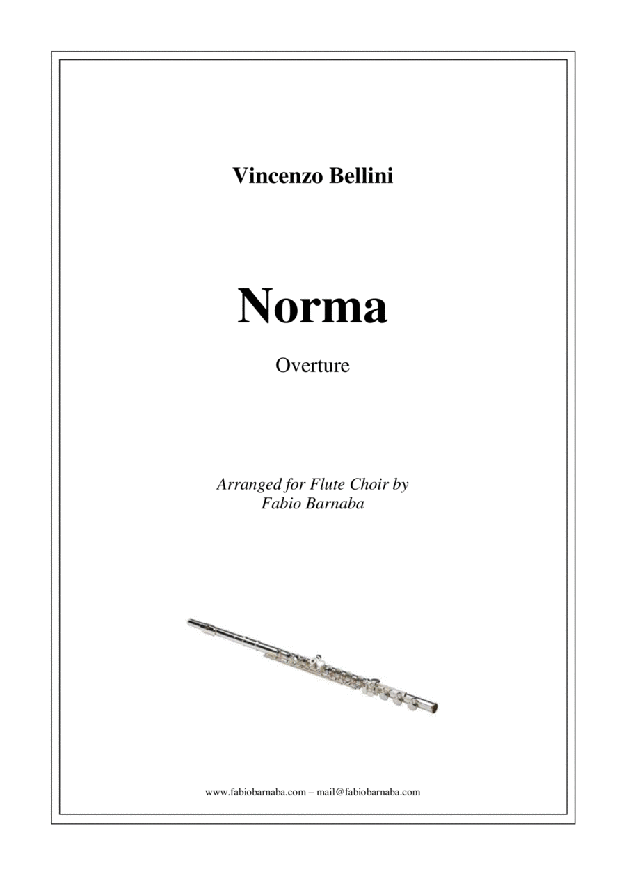 Norma by Vincenzo Bellini - Overture for Flute Choir Flute Choir scores gallery preview page 1