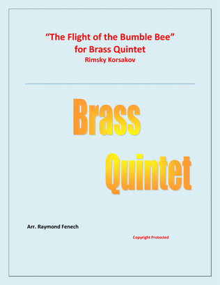 Book cover for The Flight of the Bumble Bee - Rimsky Korsakov - for Brass Quintet