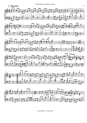 Bourée (Movement of baroque suite nº28 for piano solo)