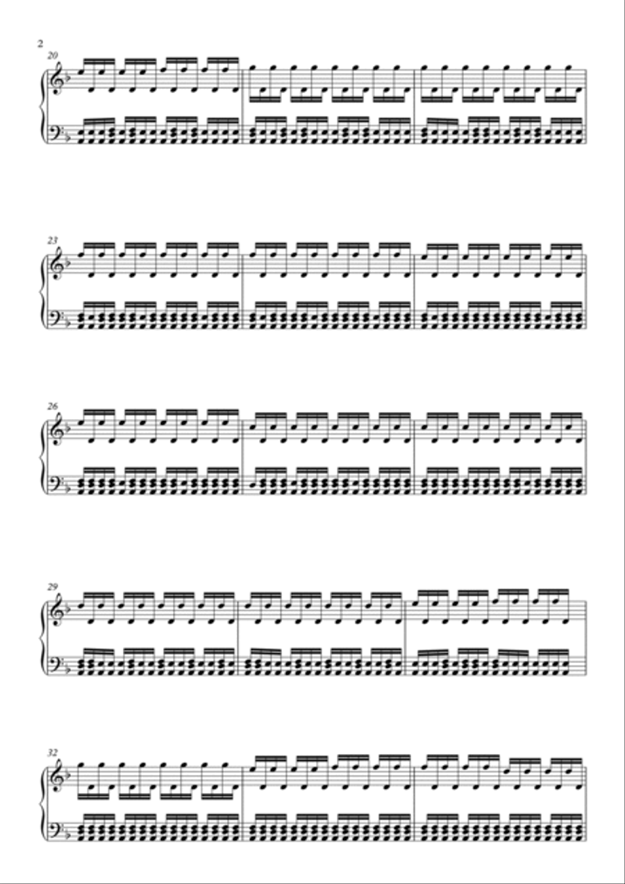 The Rock Theme Piano Solo scores gallery preview page 2