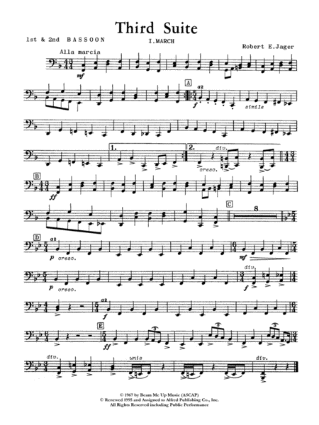 Third Suite (I. March, II. Waltz, III. Rondo): Bassoon