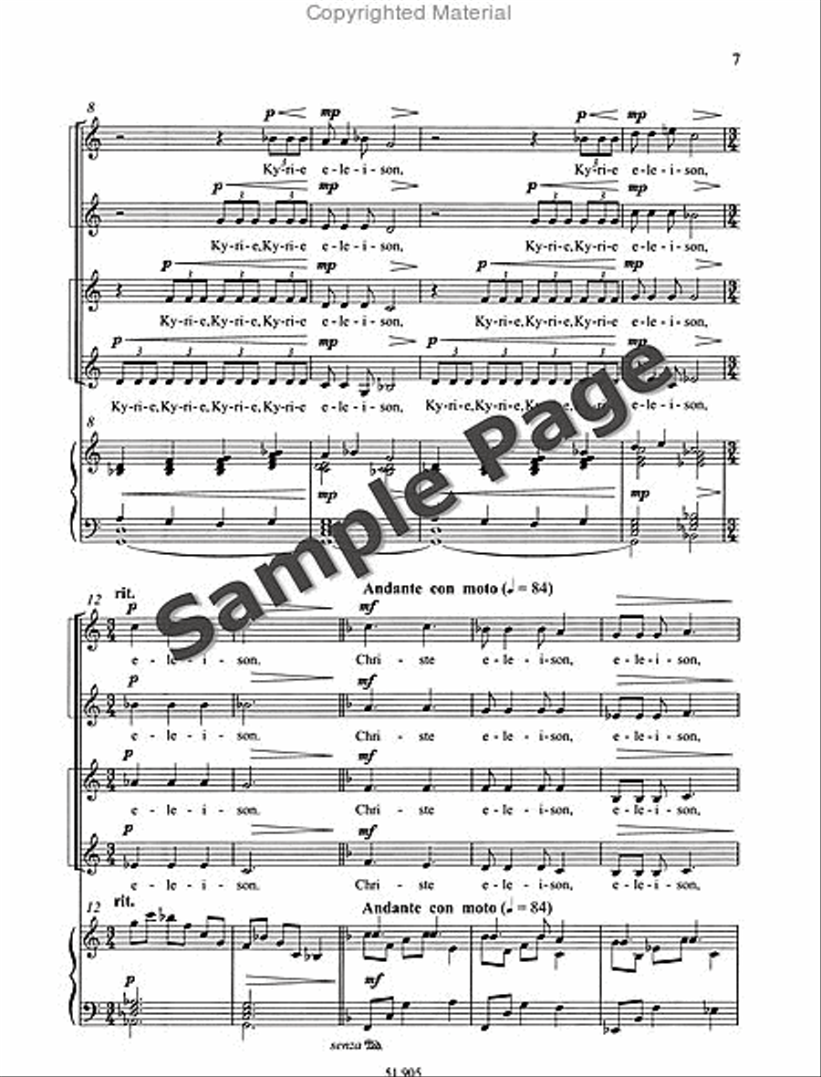 Missa Brevis Missa Brevis SSAA scores gallery preview page 8