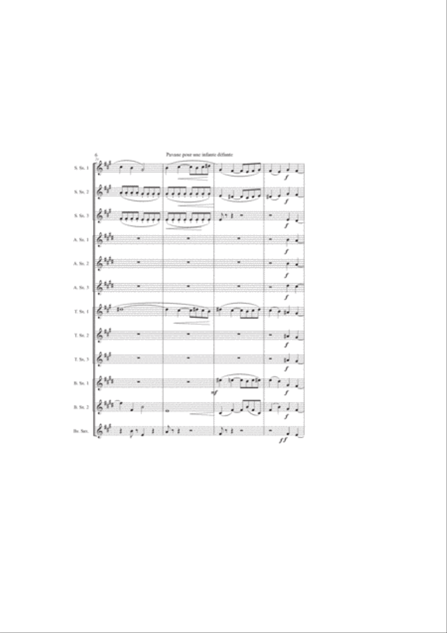 Pavane pour une infante défunte Woodwind Ensemble scores gallery preview page 6