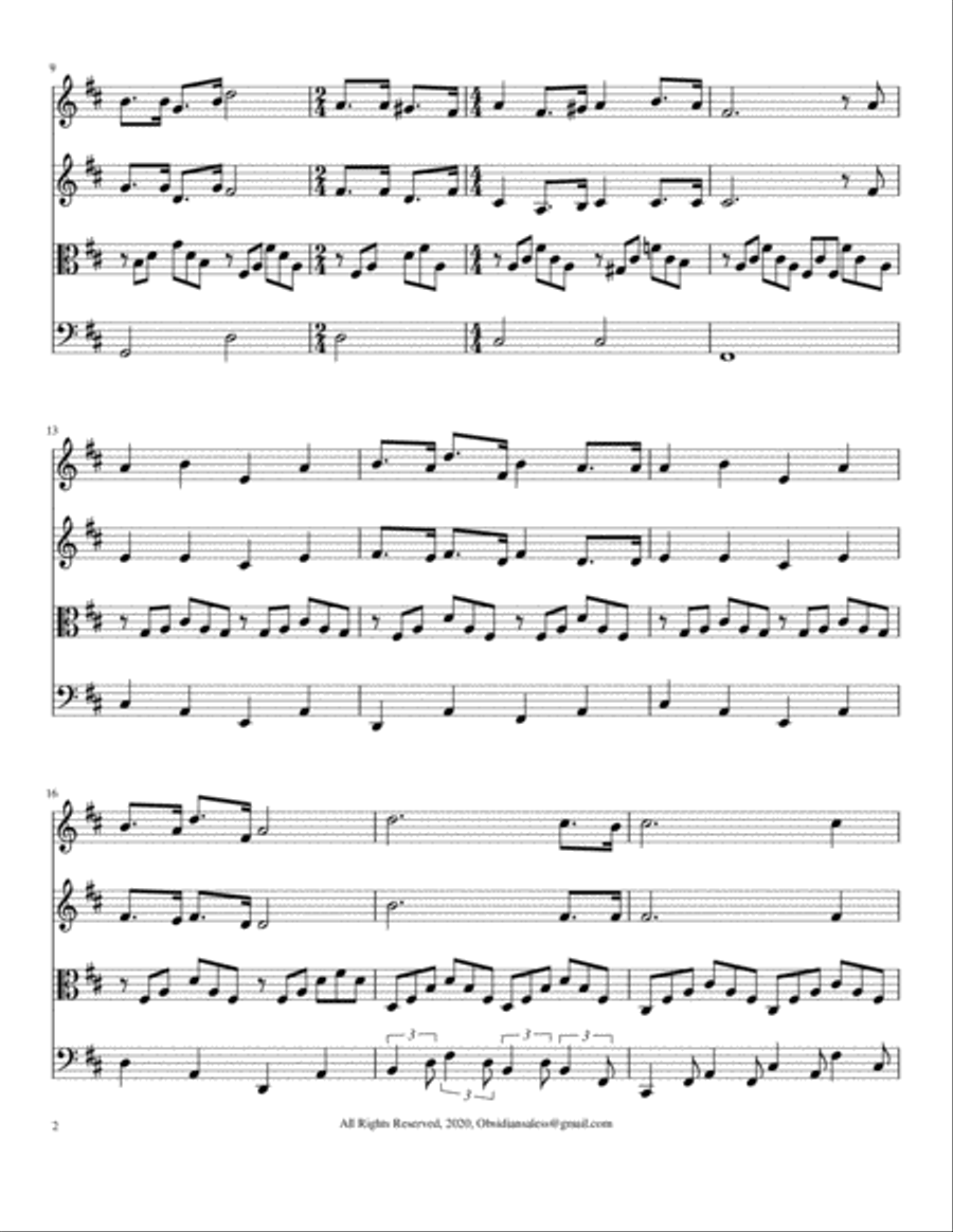 The Christmas Book: A String Quartet Collection (Inspired by various artistes) String Quartet scores gallery preview page 4