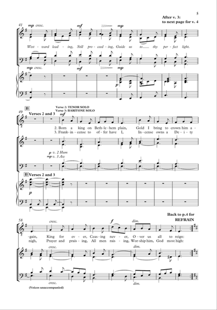 Three Kings of Orient 4-Part scores gallery preview page 3