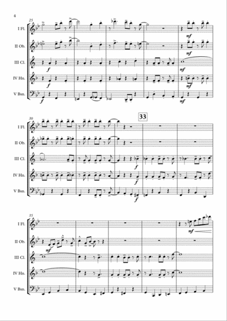 It Don't Mean A Thing (If It Ain't Got That Swing) Woodwind Quintet scores gallery preview page 5