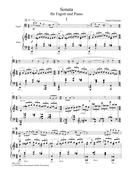 Sonata for bassoon and piano