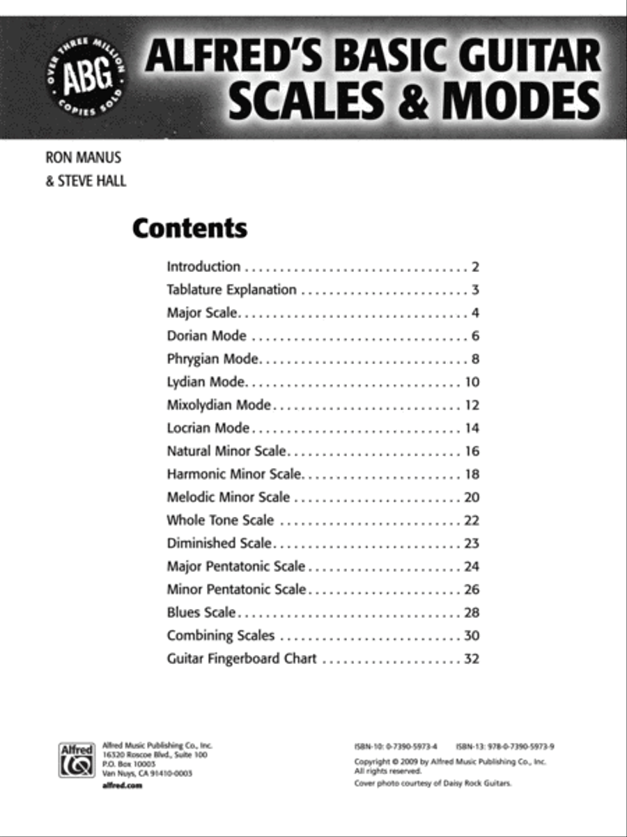 Alfred's Basic Guitar Scales & Modes Easy Guitar scores gallery preview page 2