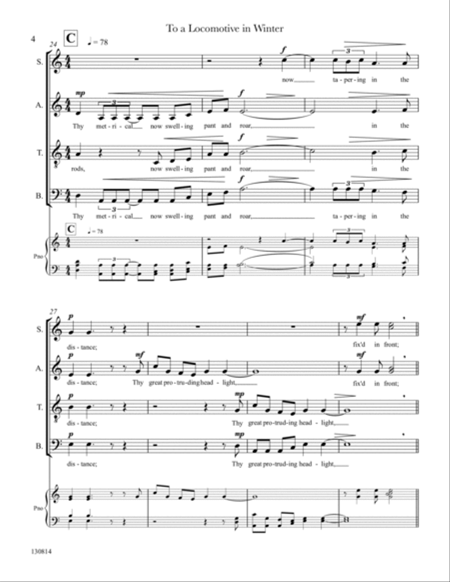 To a Locomotive in Winter 4-Part scores gallery preview page 6