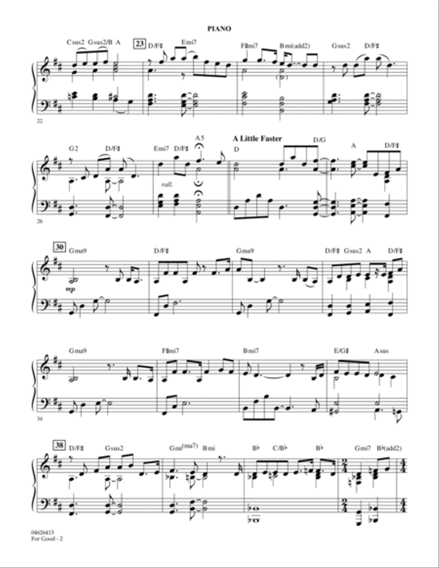 For Good (Duet Feature from Wicked) - Piano Orchestra scores gallery preview page 2