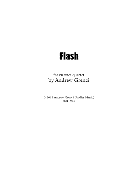 "Flash" for clarinet quartet image number null