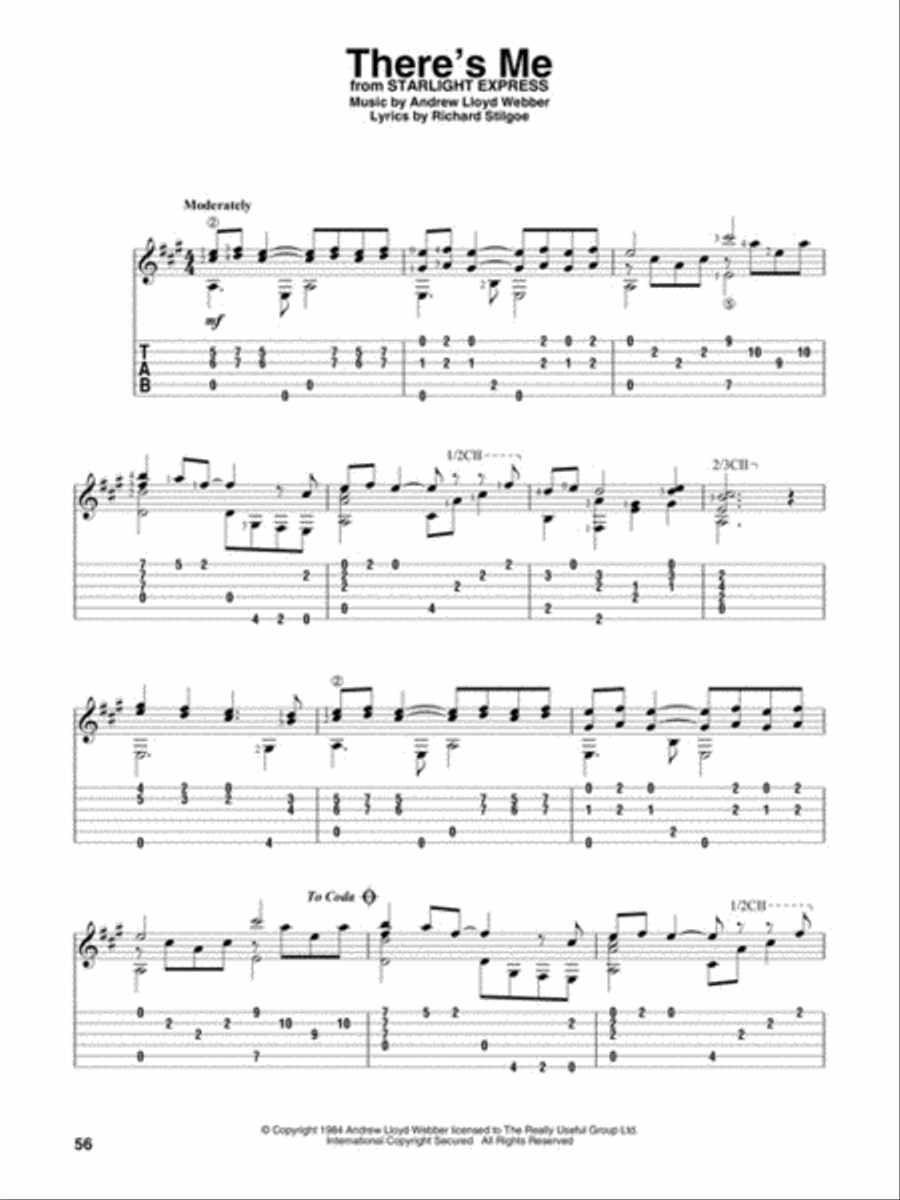Andrew Lloyd Webber for Classical Guitar Acoustic Guitar scores gallery preview page 5