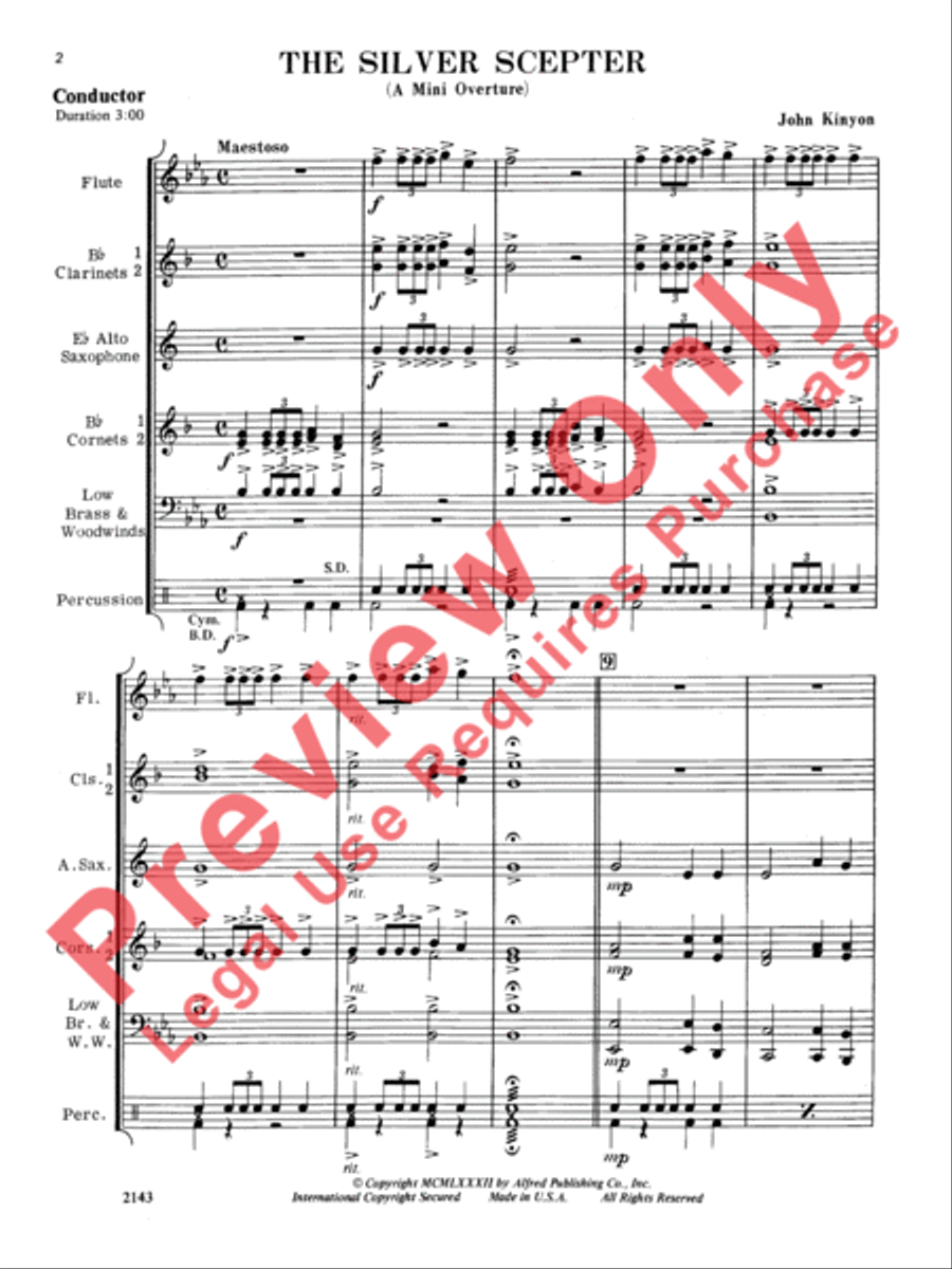 The Silver Scepter Concert Band scores gallery preview page 3