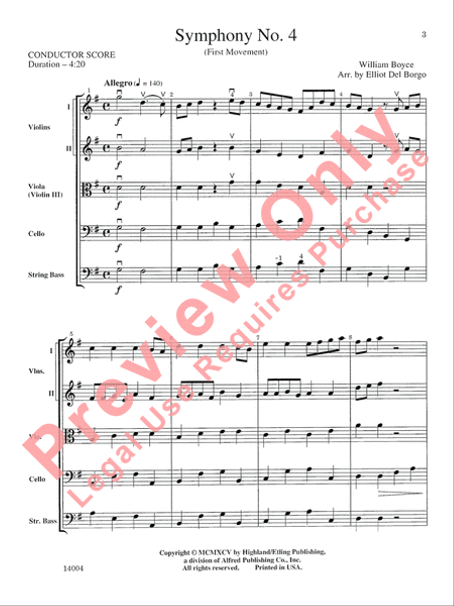 Symphony No. 4 String Orchestra scores gallery preview page 4