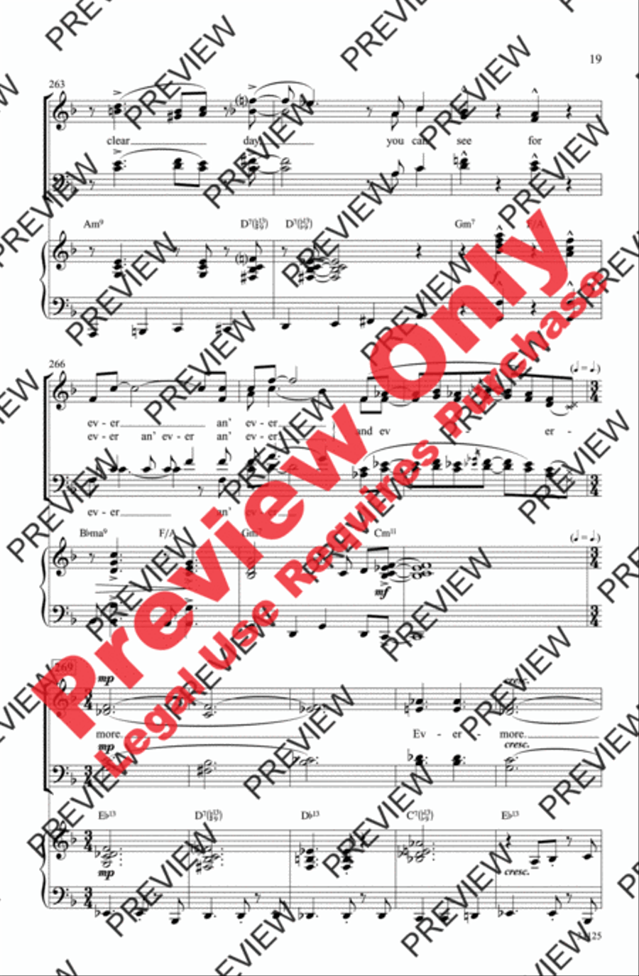 On a Clear Day 4-Part scores gallery preview page 19