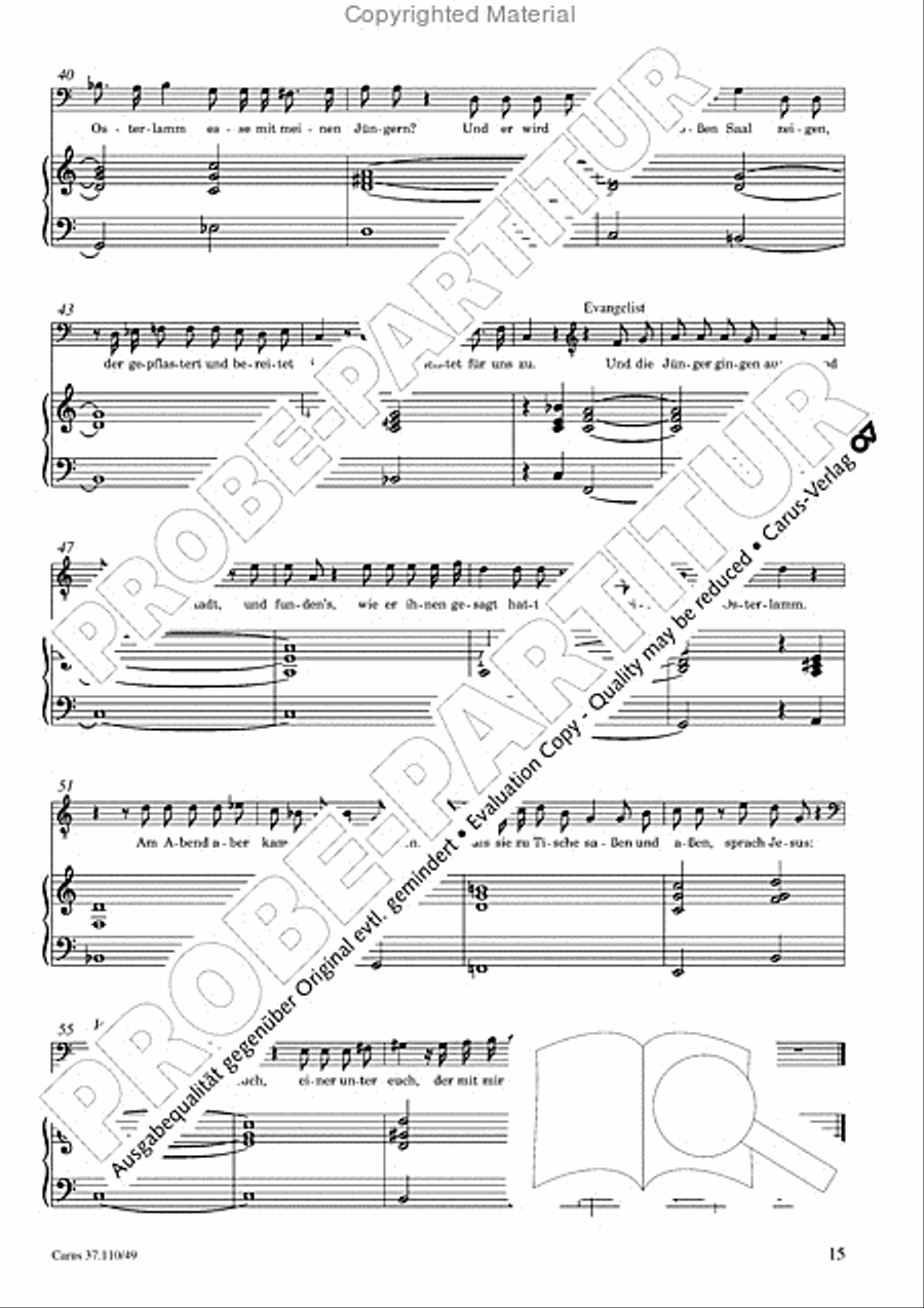 Markuspassion. Werkausgabe Reihe 1, Bd. 7 (Homilius) Organ scores gallery preview page 16