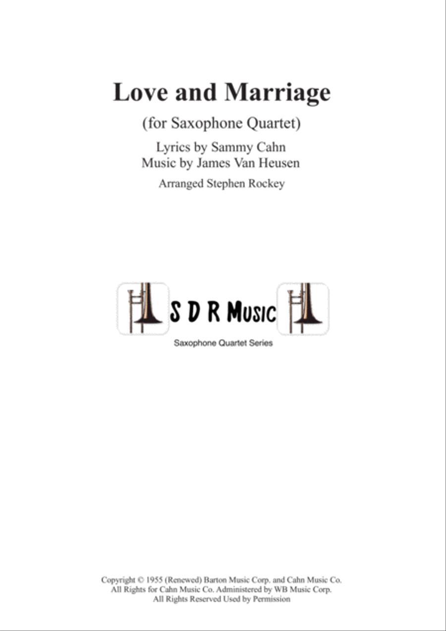 Love And Marriage Woodwind Quartet scores gallery preview page 1