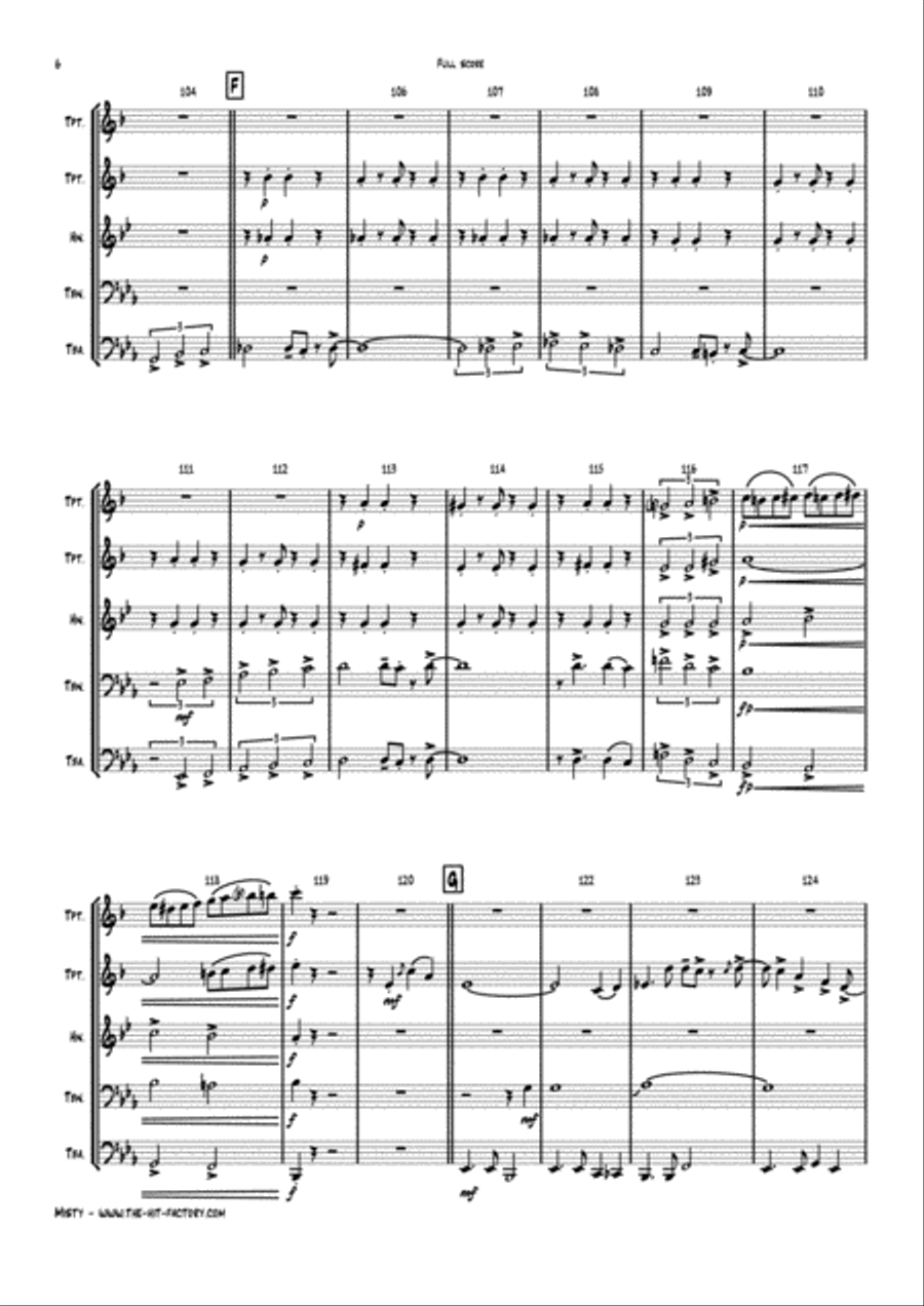 Misty Brass Quintet scores gallery preview page 6