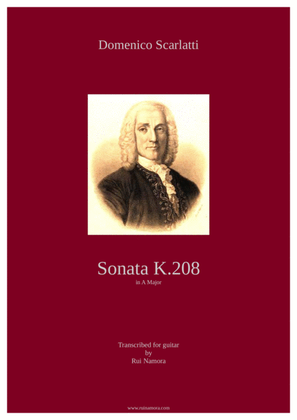 Book cover for Sonata K. 208 in A major