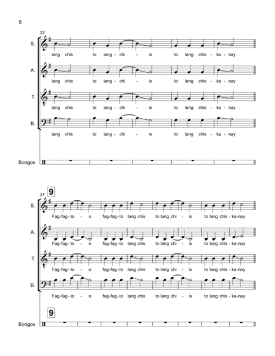 Fagfagto Variations Fagfagto Variations 4-Part scores gallery preview page 6