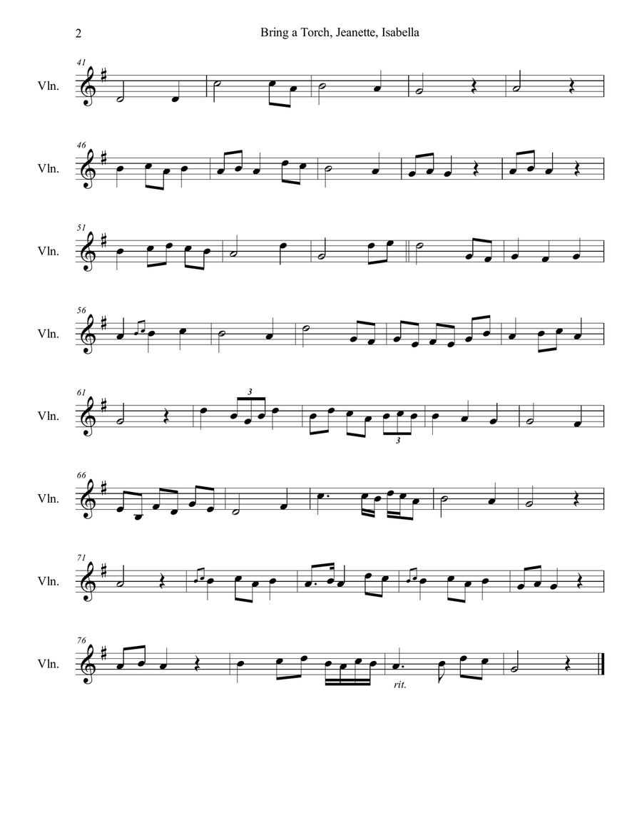 Bring a Torch, Jeanette, Isabella String Trio scores gallery preview page 6