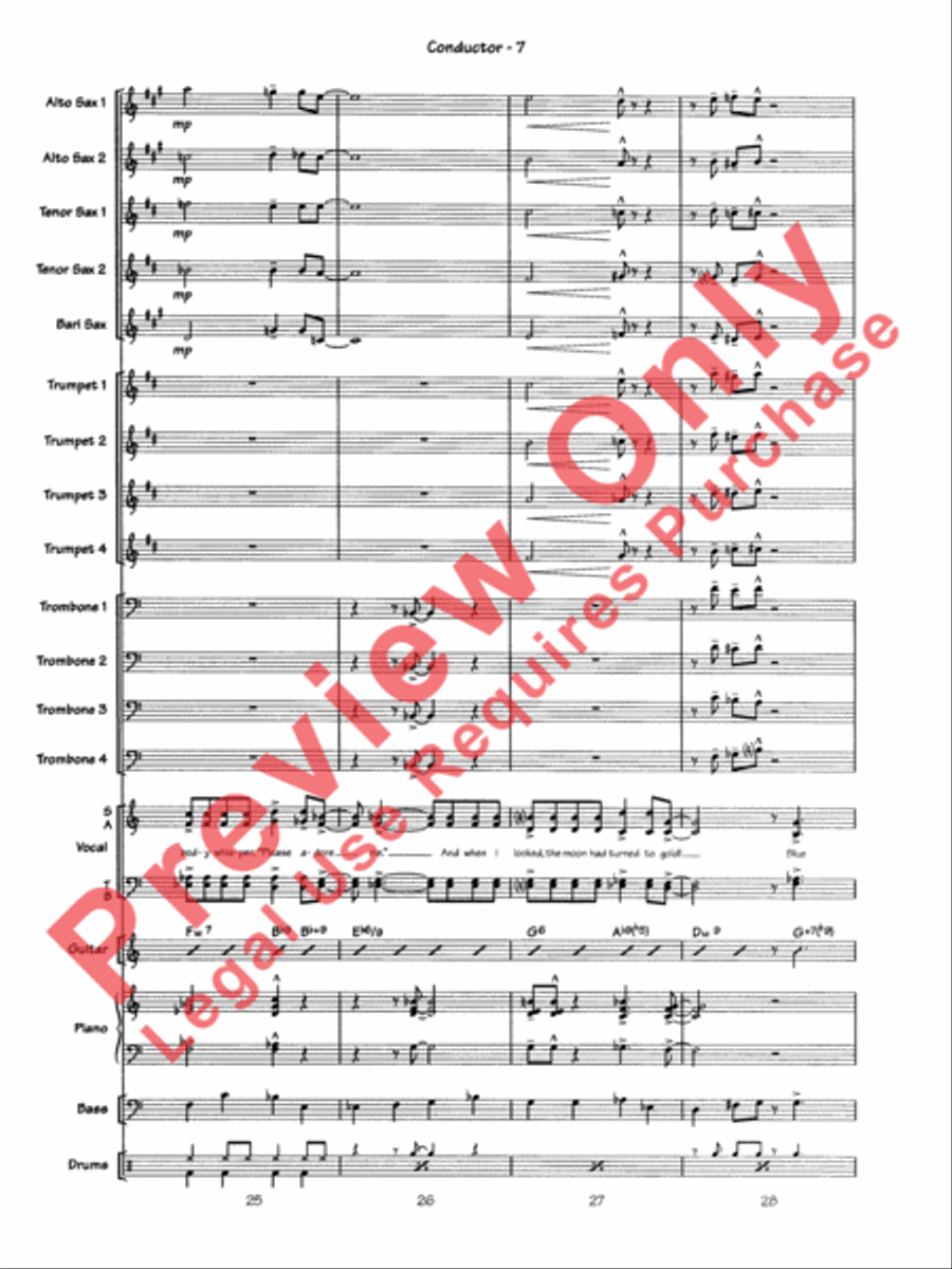 Blue Moon Jazz Ensemble scores gallery preview page 10