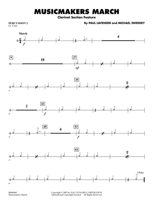 Musicmakers March (Clarinet Section Feature) - Percussion 2