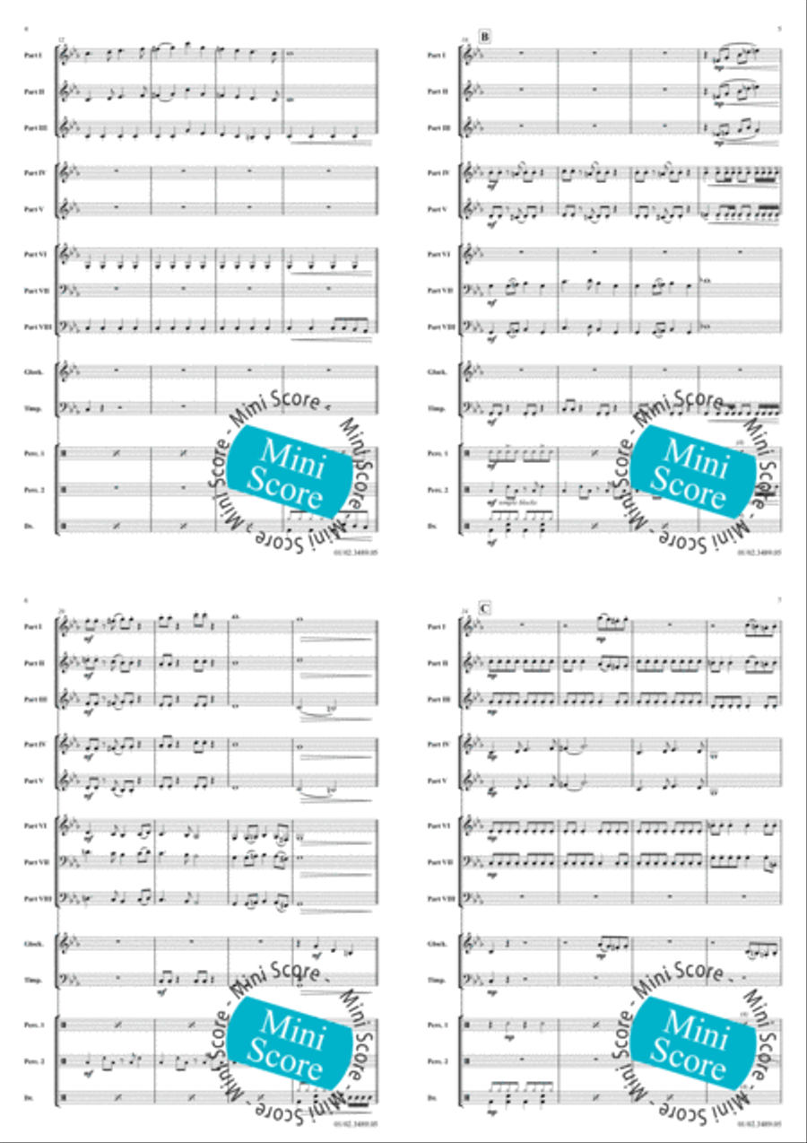 Evil Overture Fanfare Band scores gallery preview page 4