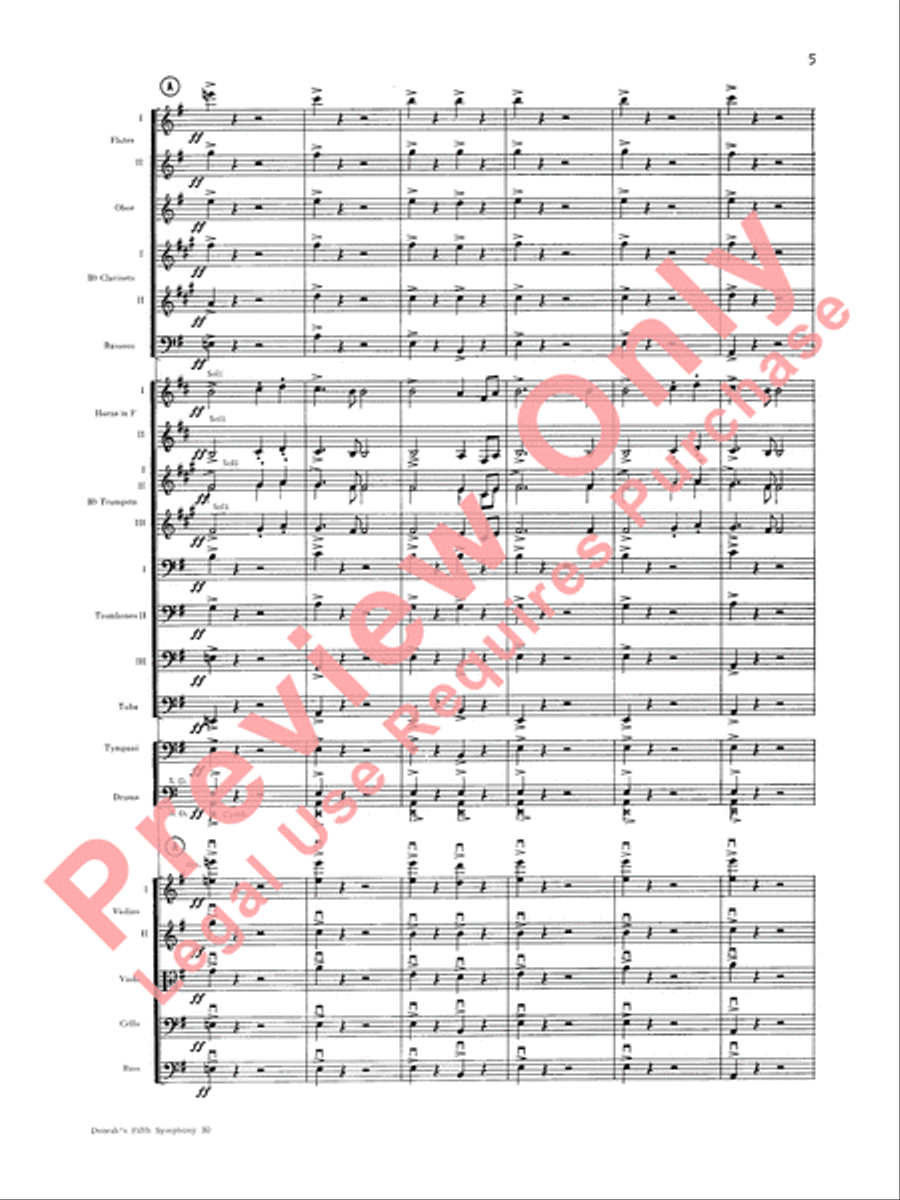 Dvorák's Fifth Symphony (New World, Fourth Movement) Full Orchestra scores gallery preview page 6