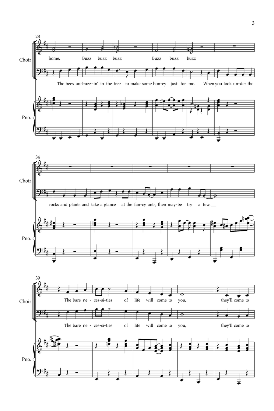 The Bare Necessities 3-Part scores gallery preview page 3