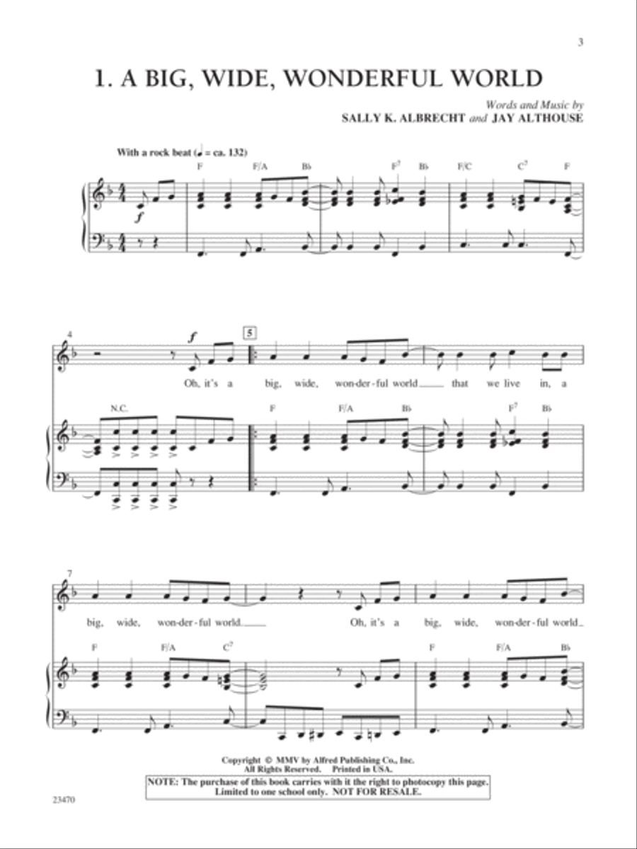 It's a Wonderful World - CD Kit Choir scores gallery preview page 3