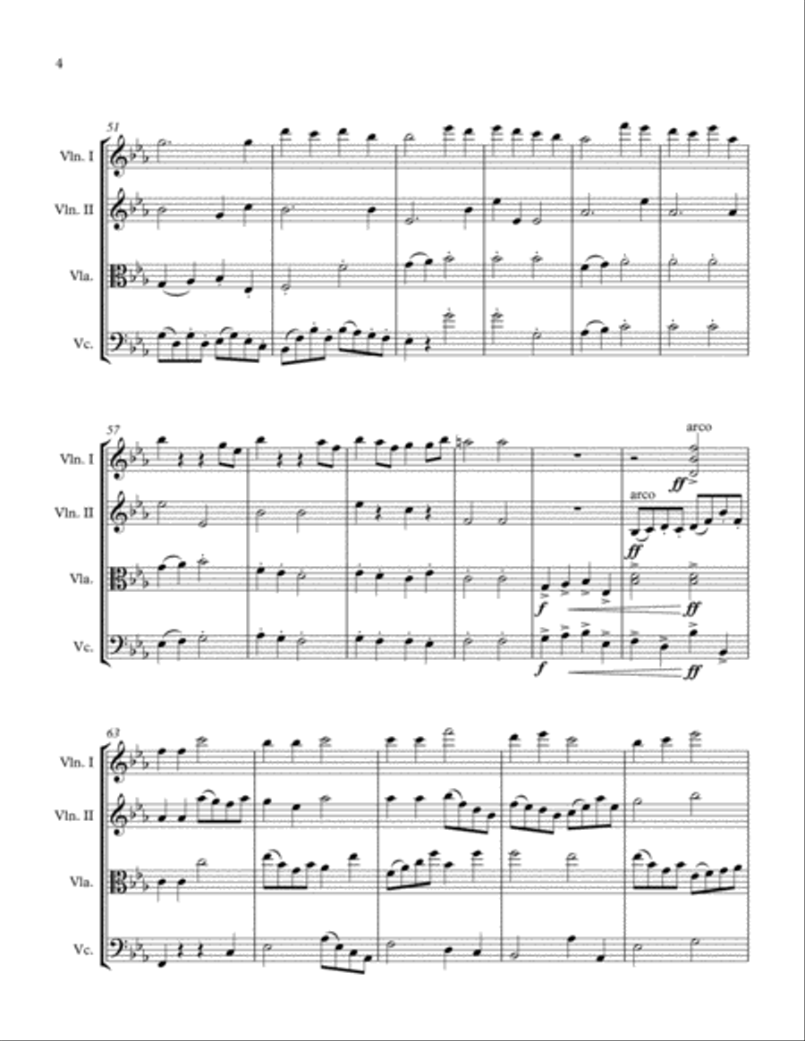 Personent hodie (for string quartet) String Quartet scores gallery preview page 4