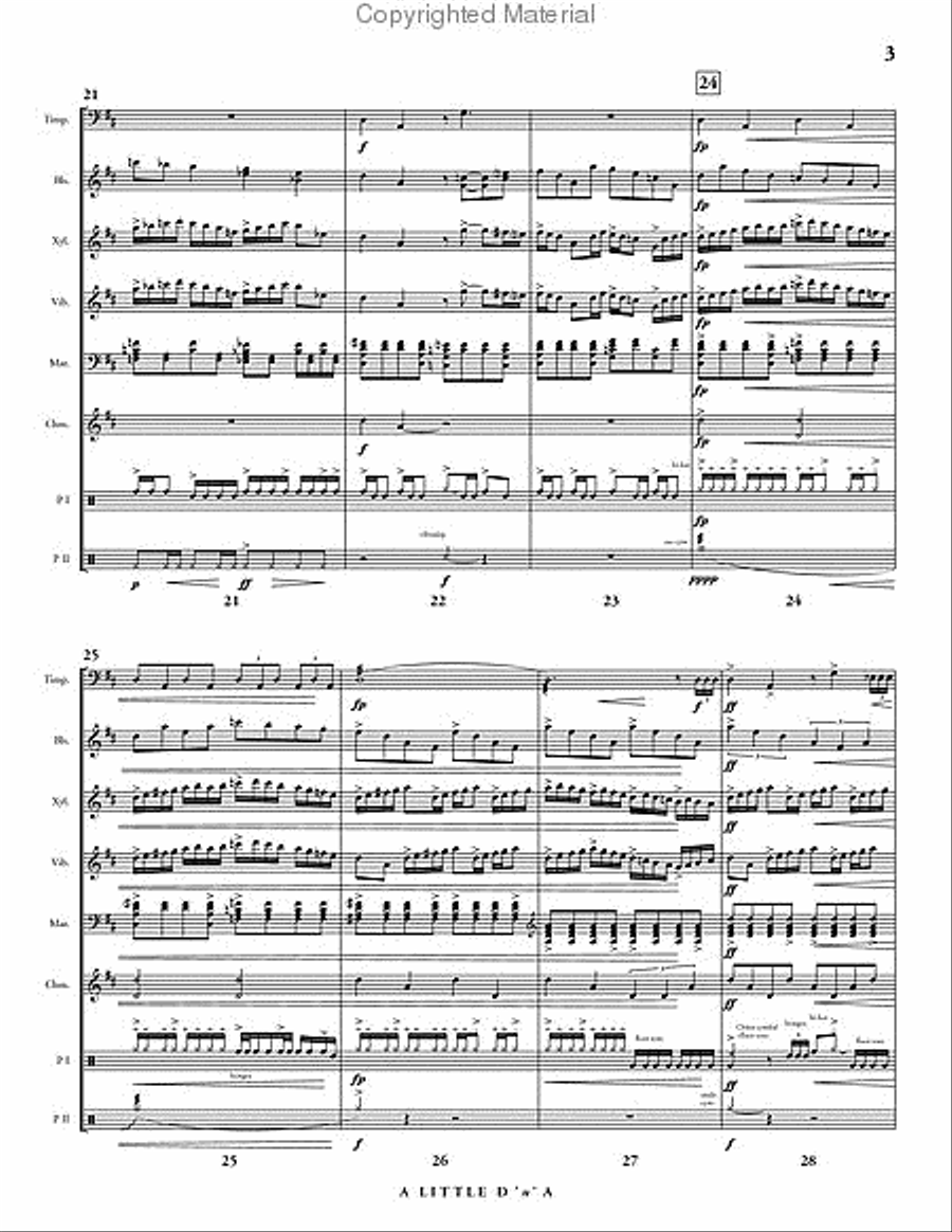 A Little D 'n' A Percussion Ensemble scores gallery preview page 4
