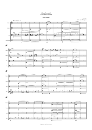 Book cover for Bartók: 10 Easy Pieces , Sz.39 8.Slovakian Folksong - string quartet