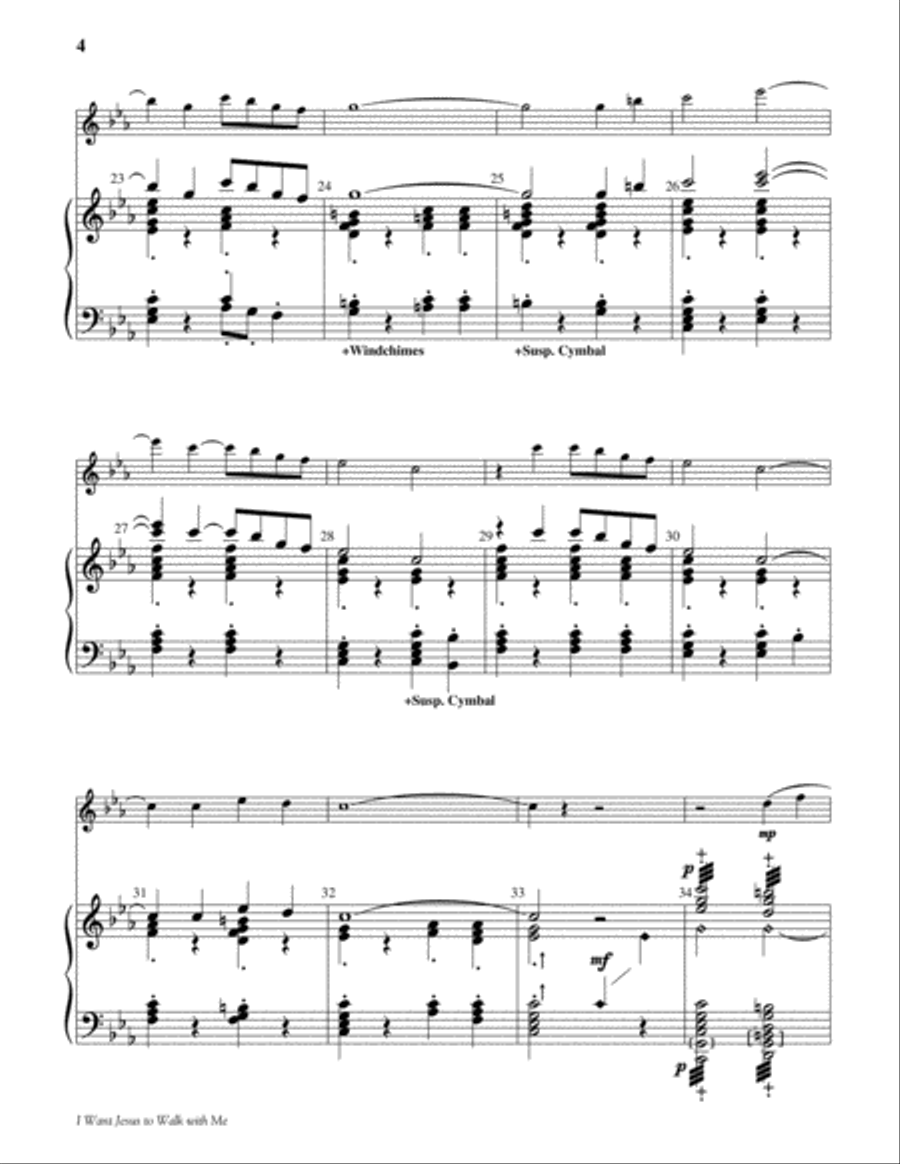 I Want Jesus to Walk with Me 5-Octaves scores gallery preview page 4