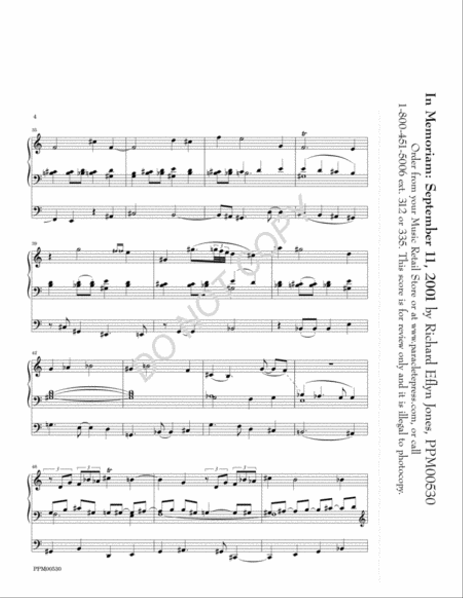 In Memoriam: September 11, 2001 Choir scores gallery preview page 5