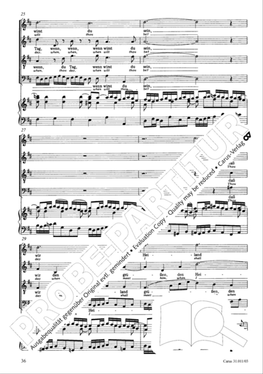 Lobet Gott in seinen Reichen (Himmelfahrtsoratorium) 4-Part scores gallery preview page 37