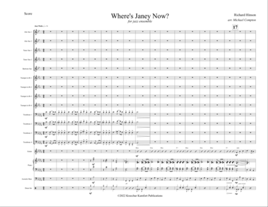 Where's Janey Now? Jazz Ensemble scores gallery preview page 2