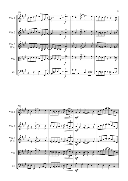 Jazz Carols Collection #5 - String Quartet (O Christmas Tree; Good King Wenceslas; We Wish You) image number null
