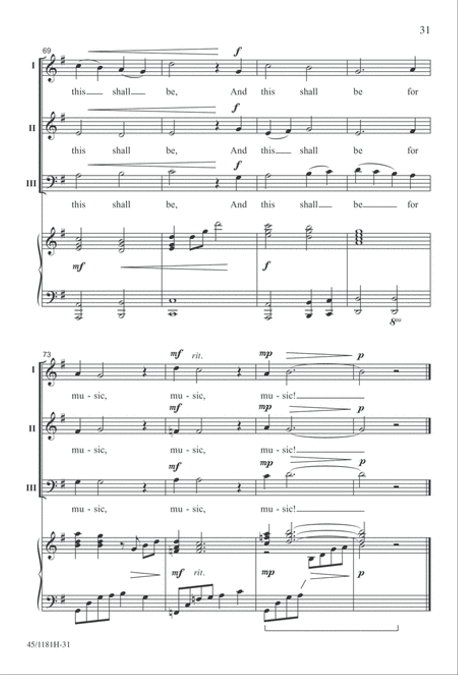 Contemporary Choral Classics 3-Part scores gallery preview page 31