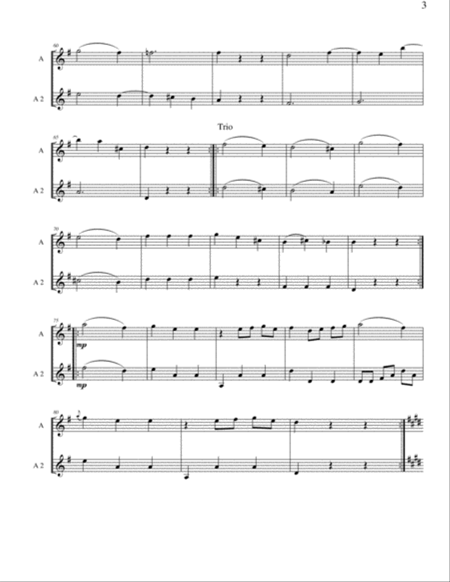 Twelve Duets for Alto Sax Woodwind Duet scores gallery preview page 3