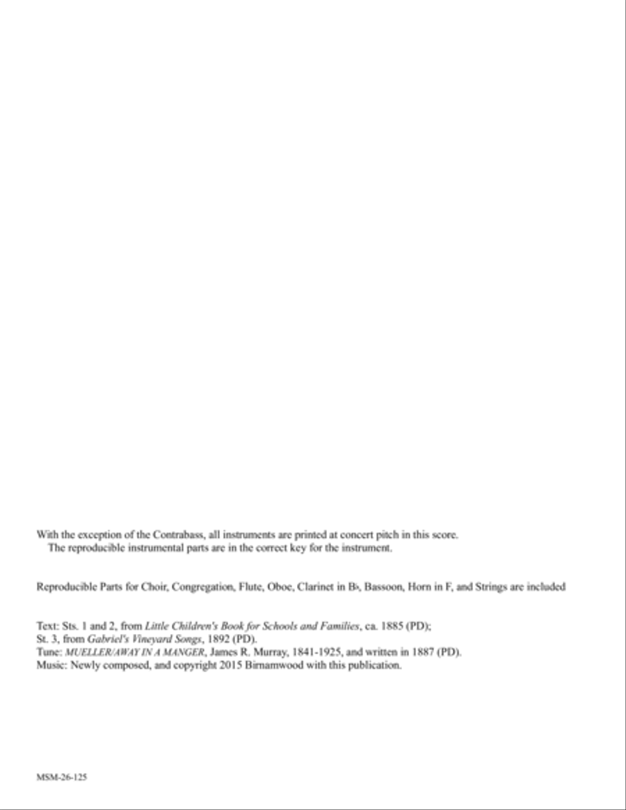 Away In A Manger Away In A Manger Unison Choir scores gallery preview page 1