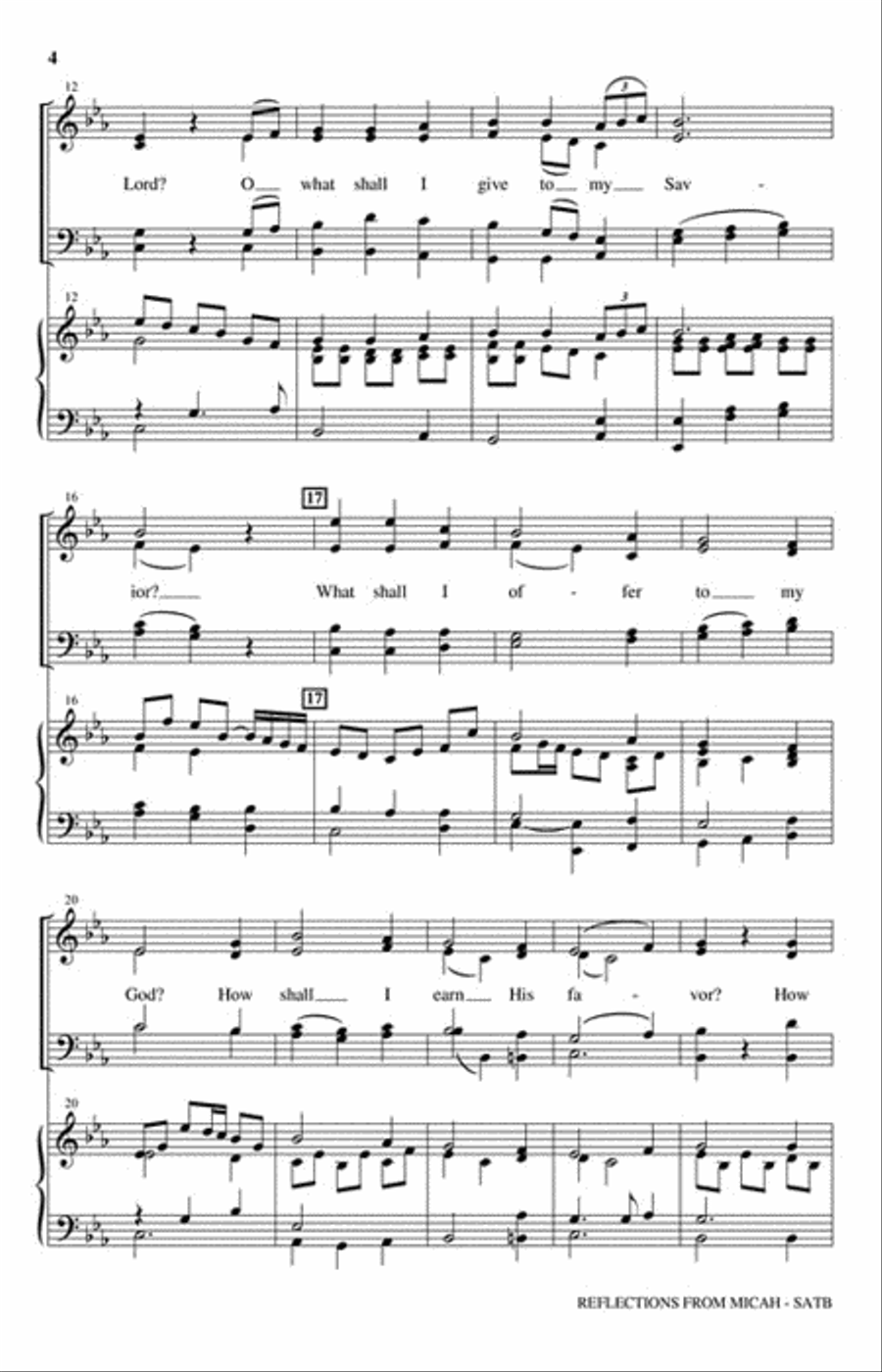 Reflections from Micah 4-Part scores gallery preview page 3
