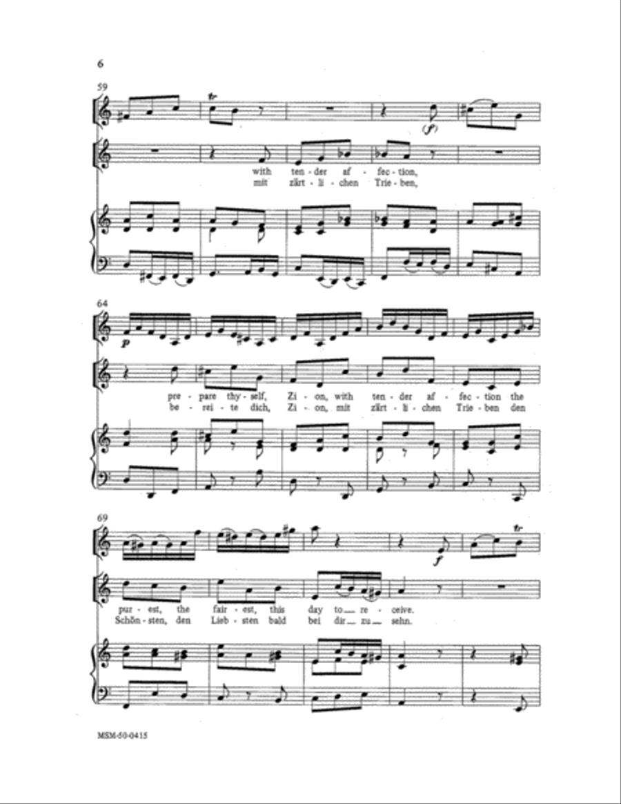 Prepare Thyself Zion Unison Choir scores gallery preview page 4