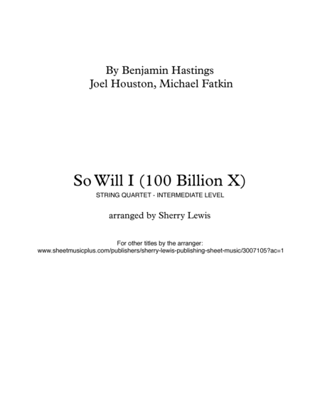 So Will I (100 Billion X) image number null