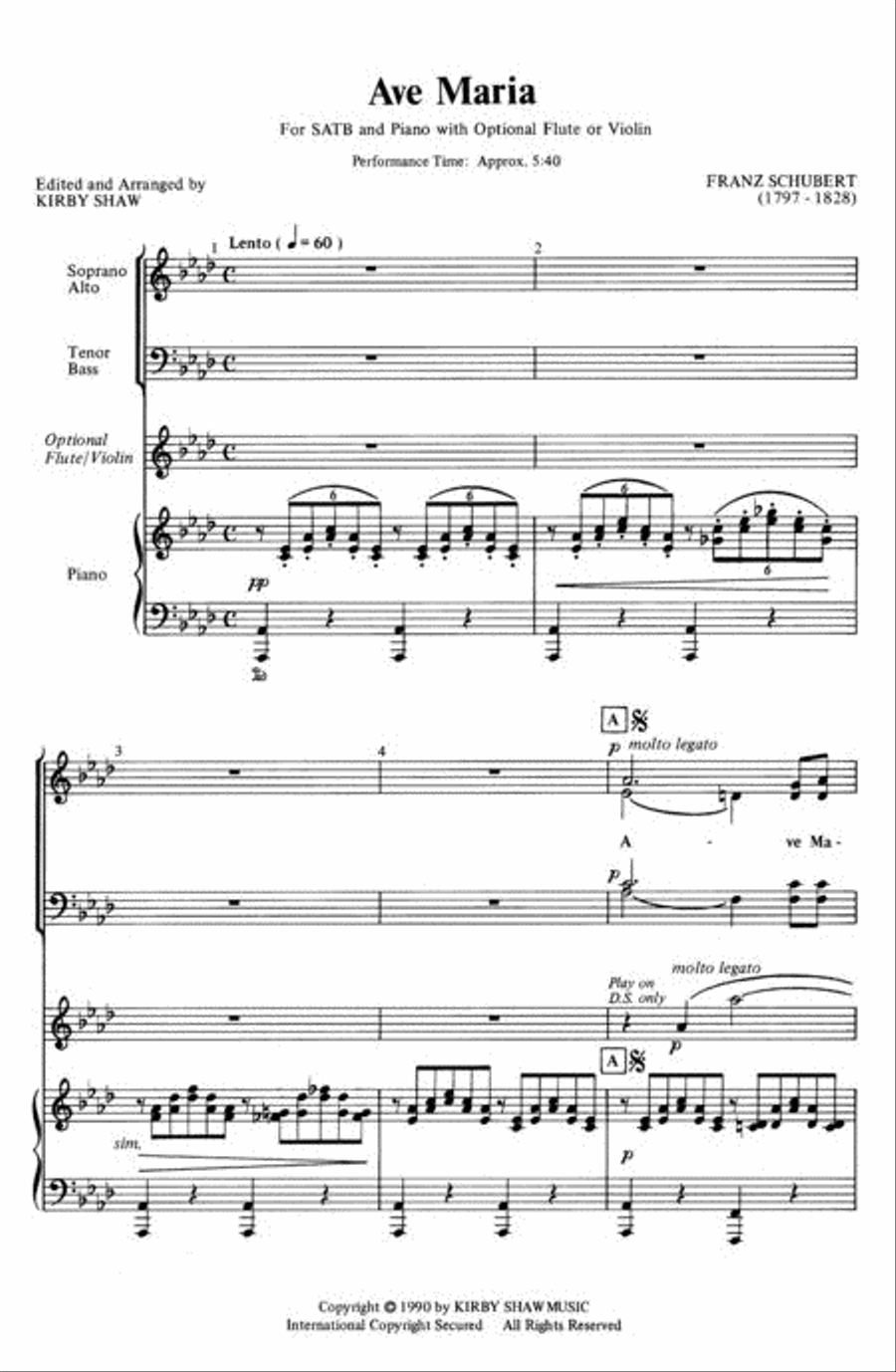 Ave Maria 4-Part scores gallery preview page 2