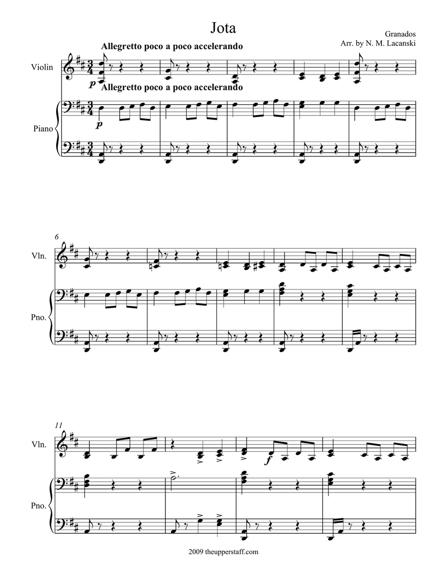 Jota Violin Solo scores gallery preview page 5