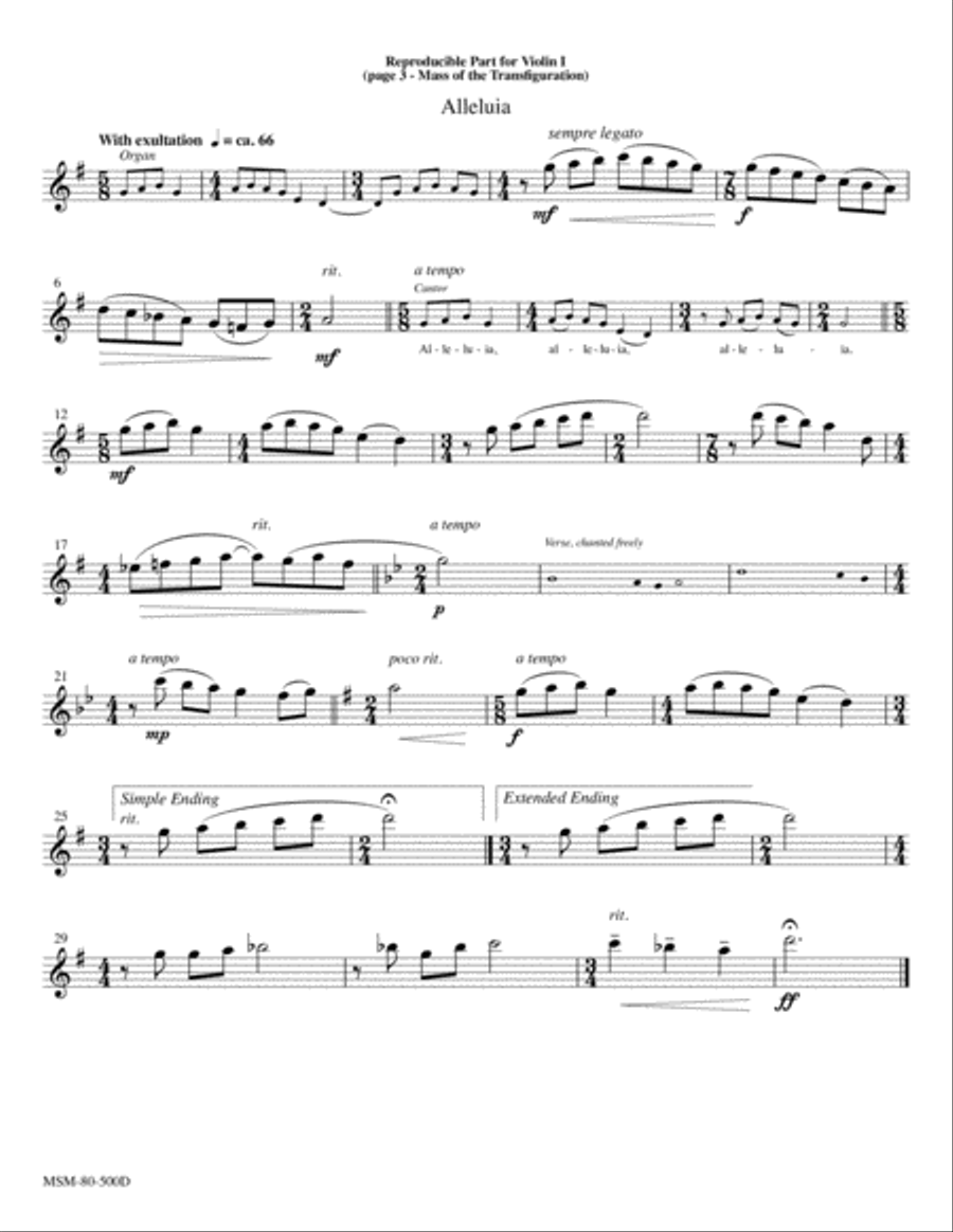 Mass of the Transfiguration (Downloadable String Parts) Choir scores gallery preview page 3